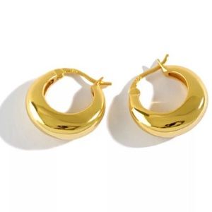 9.25 sterling silver - Chunky hoop earrings